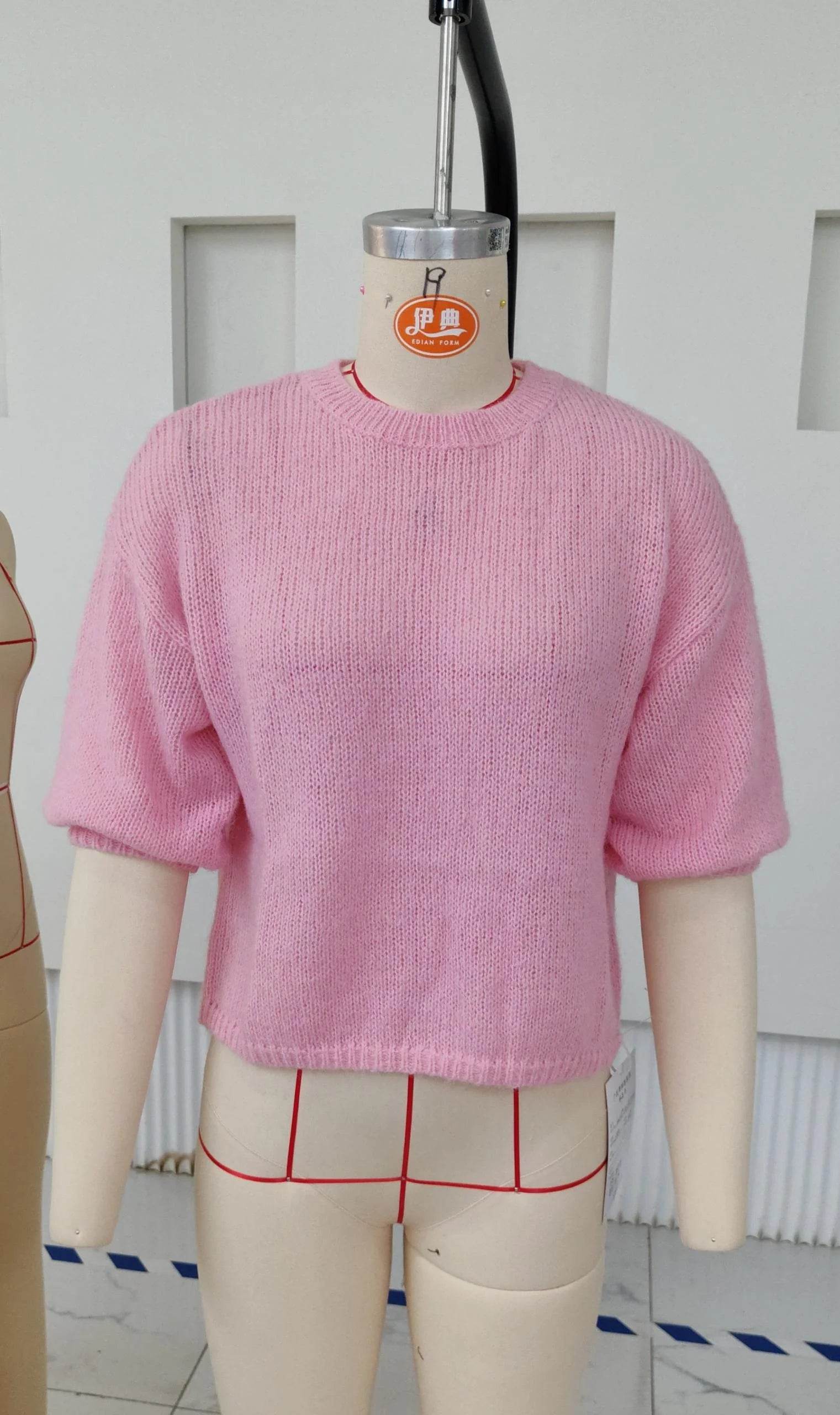 Imcute Women's Casual Knit Crop Top - Short Sleeve O-Neck Style - Buy Center