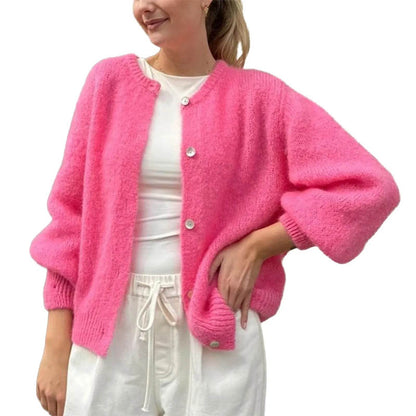 Goocheer Women's Casual Knitted Cardigan - Slim Fit O-neck Sweater - Buy Center