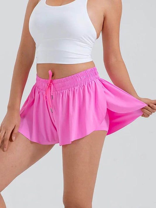 INLUMINE Women's 2-in-1 Flowing Sports Shorts - Butterfly Design - Buy Center