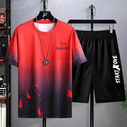 Men's Casual Graffiti T-Shirt Set - Comfort and Style for Summer - Buy Center