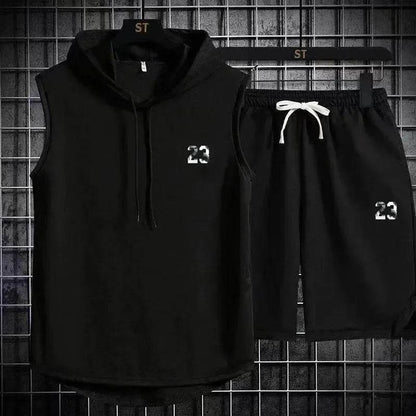 Men's Summer Casual Two Piece Set - T-Shirt & Shorts Twin Suit - Buy Center