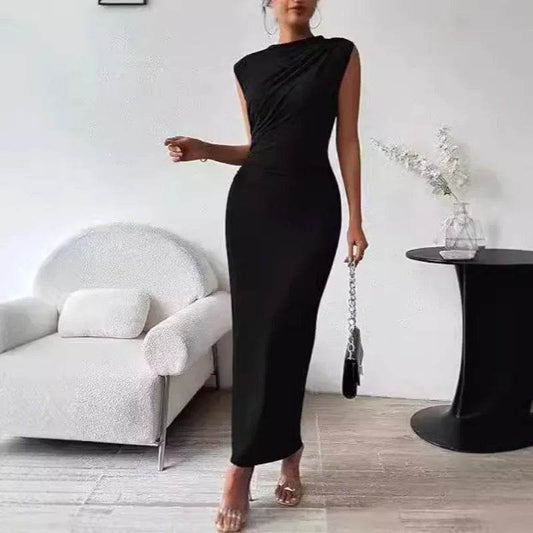 MODX Plus Size Elegant Ruched Bodycon Dress - Sleeveless & Stretchy - Buy Center