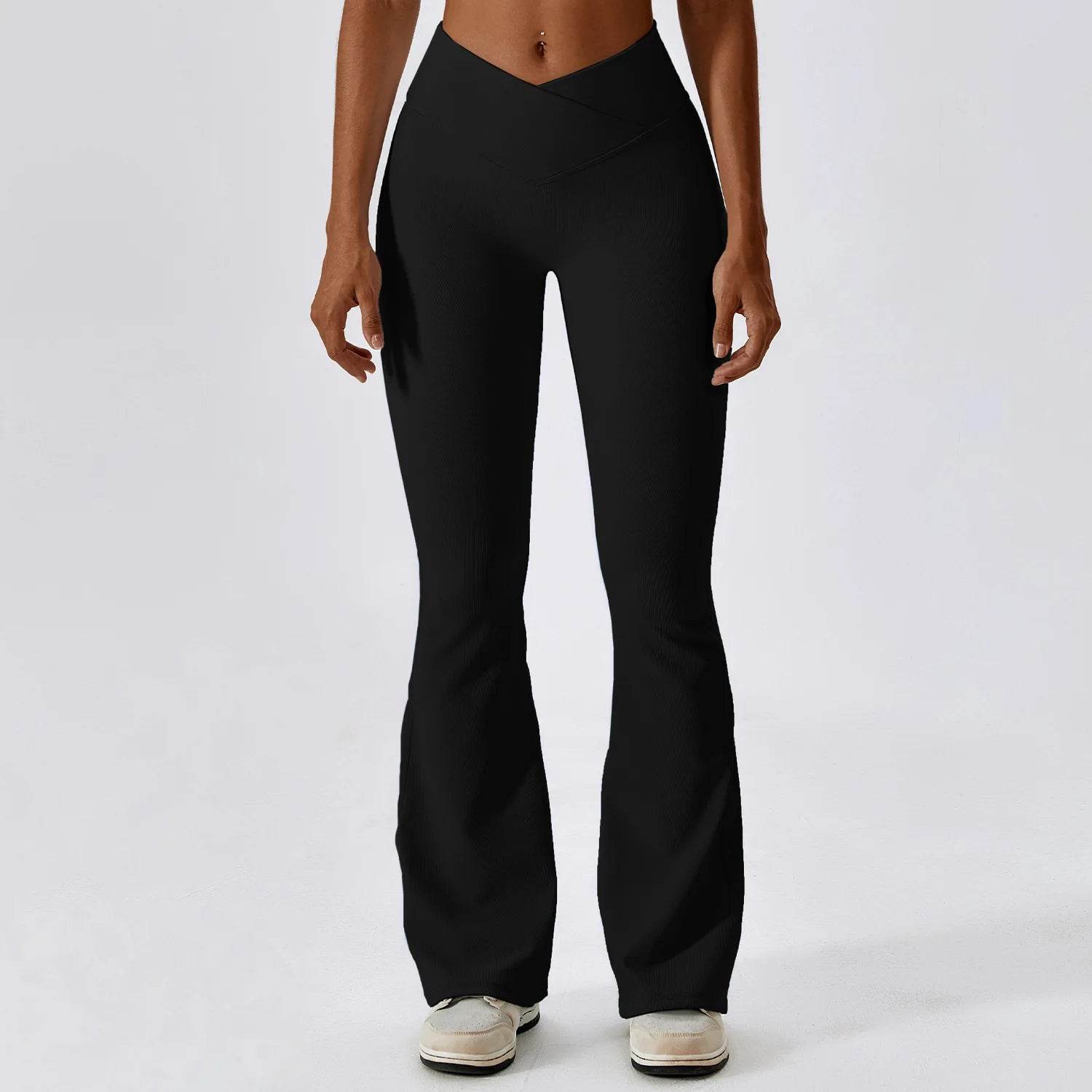 SWELTERING High Waist Flare Leggings for Women - Gym & Dance Fit - Buy Center