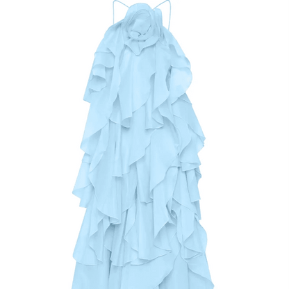 LLYGE Women’s Maxi Dress - Beach Layer Ruffles, Backless Sleeveless Style - Buy Center