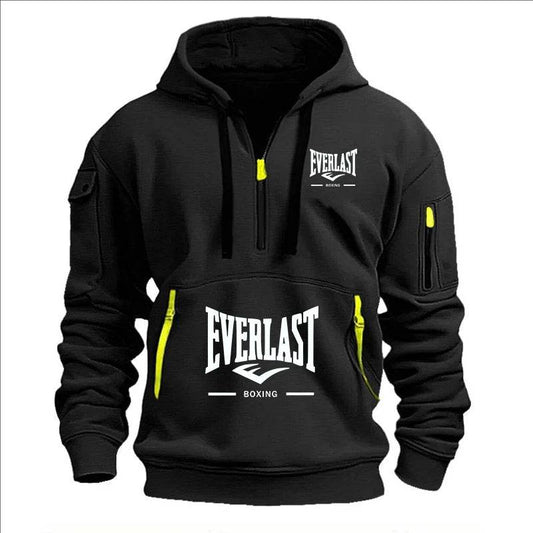 Stylish Men's Printed Hoodie - Multi-Zipper Design for Casual Comfort - Buy Center