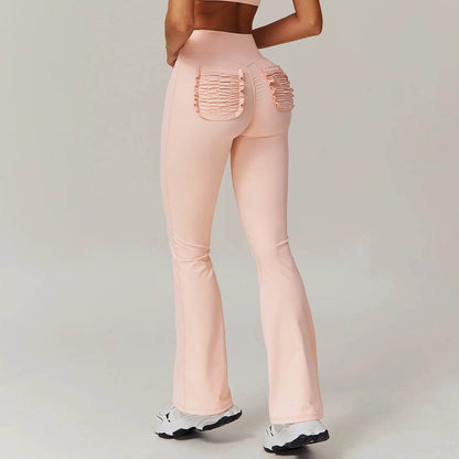 SWELTERING Women's High Stretch Yoga Leggings - Bell-Bottoms with Pockets - Buy Center