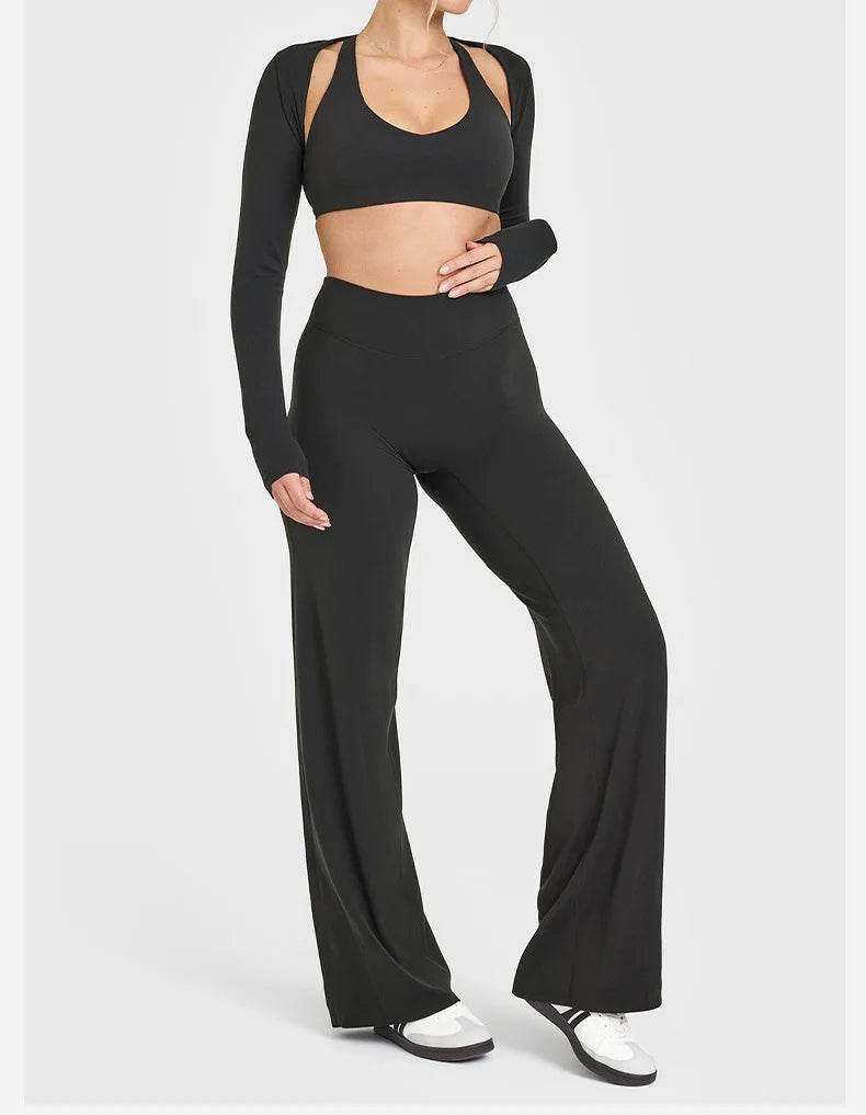 Women's High-Elastic Yoga Pants - Breathable Tummy Control, Straight Leg - Buy Center