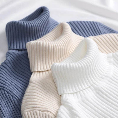 Women's Fall Turtleneck Sweater - Soft Cashmere Knit Pullover - Buy Center