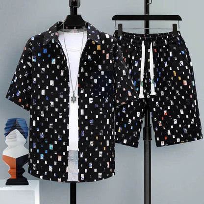 Men's Summer 2-Piece Tracksuit Set - Casual Oversized Streetwear - Buy Center