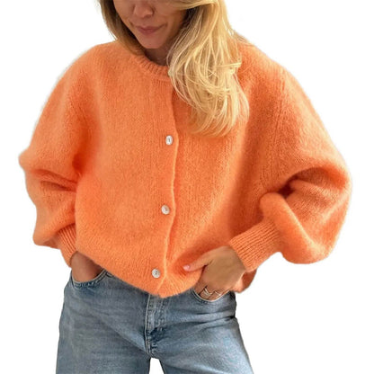 Goocheer Women's Casual Knitted Cardigan - Slim Fit O-neck Sweater - Buy Center