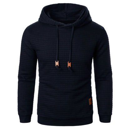 Men's Jacquard Plaid Hoodie - Warm Casual Long Sleeve Sweatshirt - Buy Center