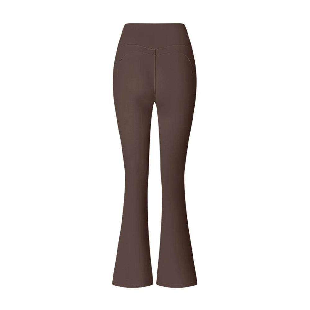Women's High Waist Flared Leggings - Stylish Workout Pants with Pockets - Buy Center