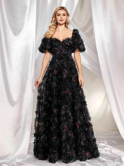 XUIBOL Luxury Floral Evening Dress - Mermaid Cocktail A-Line Style - Buy Center
