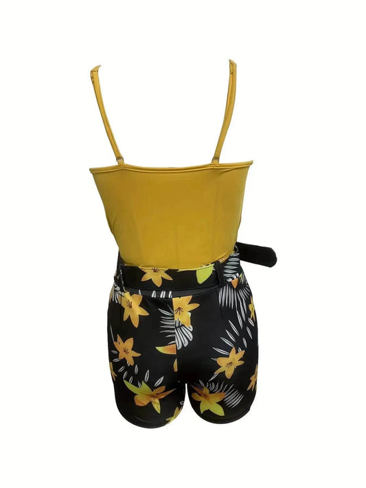 KUCLUT Women's Floral V-Neck Camisole & Shorts Set - Summer Style - Buy Center