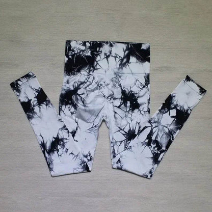 Sexy High Waist Yoga Leggings - Tie-Dye Seamless Fitness Tights - Buy Center