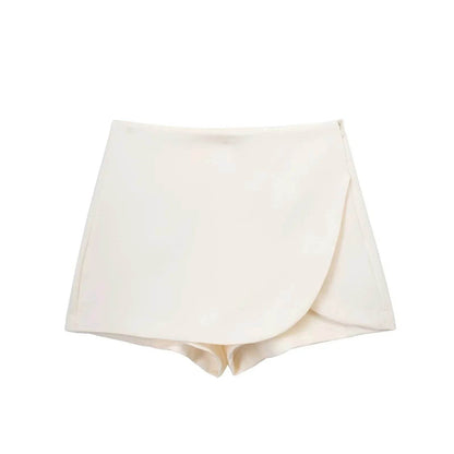 Women's High Waist Mini Skort - Stylish Brown & Pink Casual Wear - Buy Center