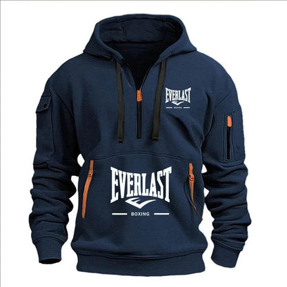 Stylish Men's Printed Hoodie - Multi-Zipper Design for Casual Comfort - Buy Center