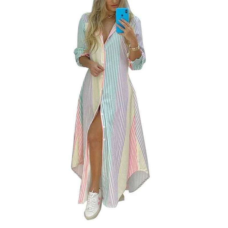 Elegant Floral Print Spaghetti Strap Sundress - Summer Beach Dress - Buy Center