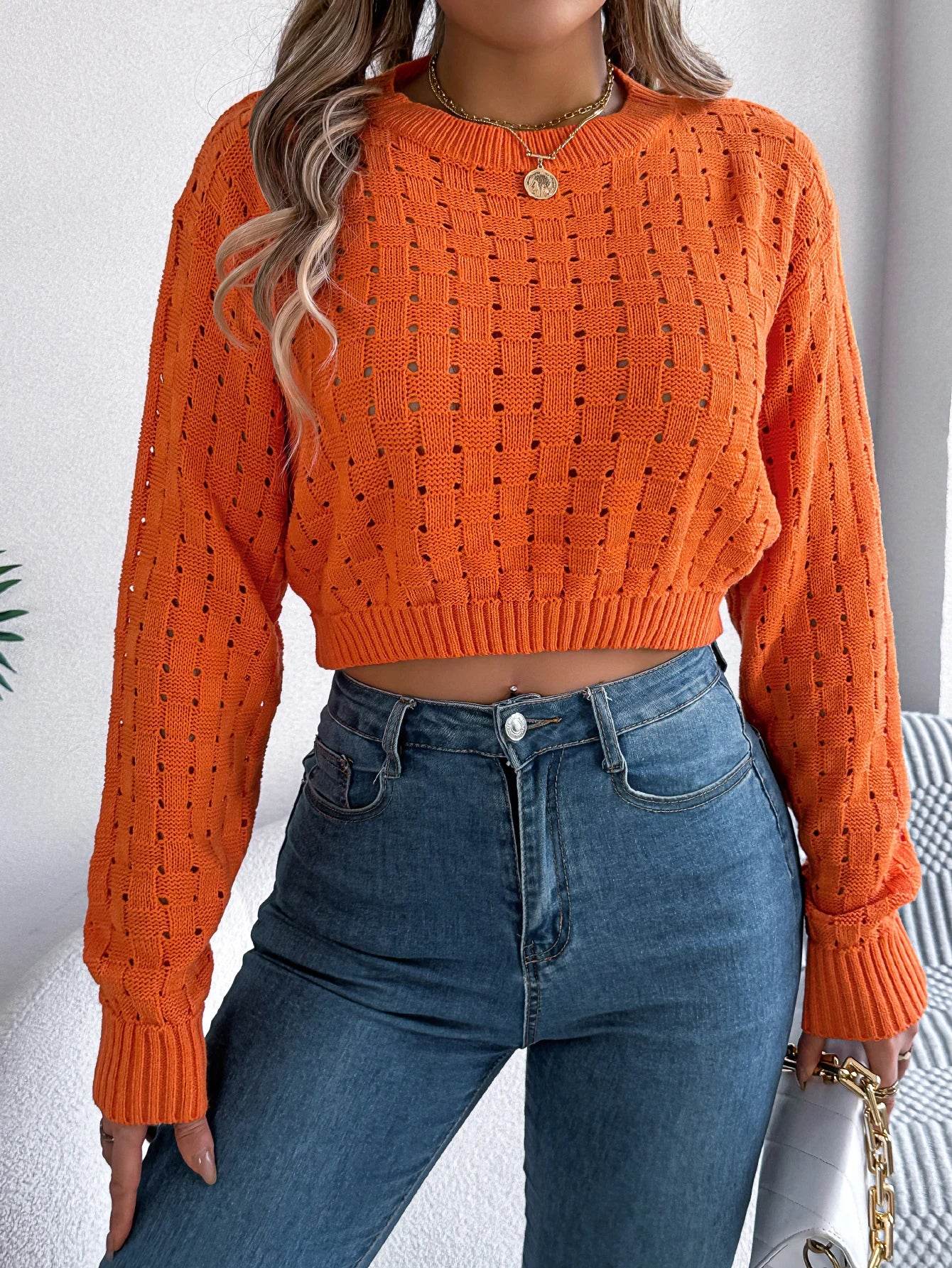 LUSMAY Casual Backless Sweater - Autumn/Winter Button Pullover - Buy Center