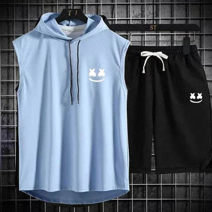 Summer Men's Two-Piece Casual Set - T-Shirt & Shorts Sports Suit - Buy Center