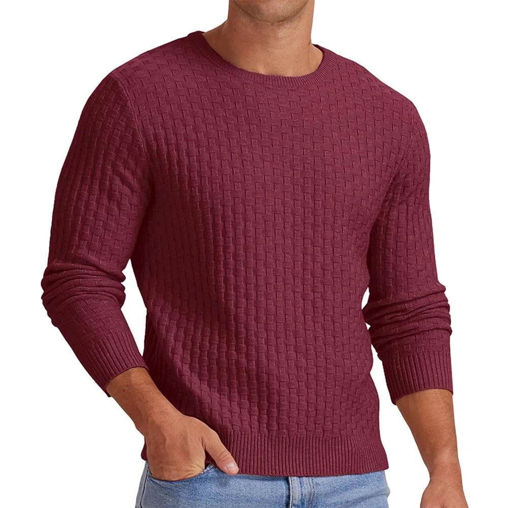 2025 White New Menswear Turtleneck Men's Pullover Autumn And Winter Long Sleeved Plain Color Casual Thickened Knit Base Sweater - Buy Center