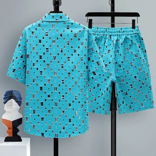 Men's Summer 2-Piece Tracksuit Set - Casual Oversized Streetwear - Buy Center
