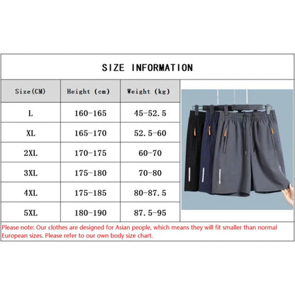 Men's Ice Silk Shorts - Quick Dry, Breathable, and Casual Summer Wear - Buy Center