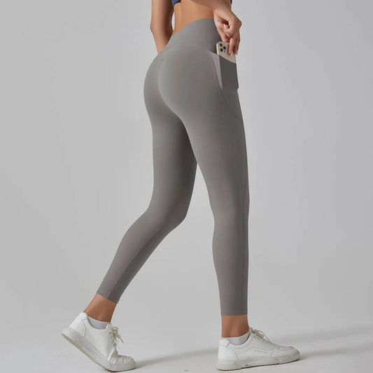 Hamidou Women's High Waist Leggings with Pockets - Yoga & Gym - Buy Center