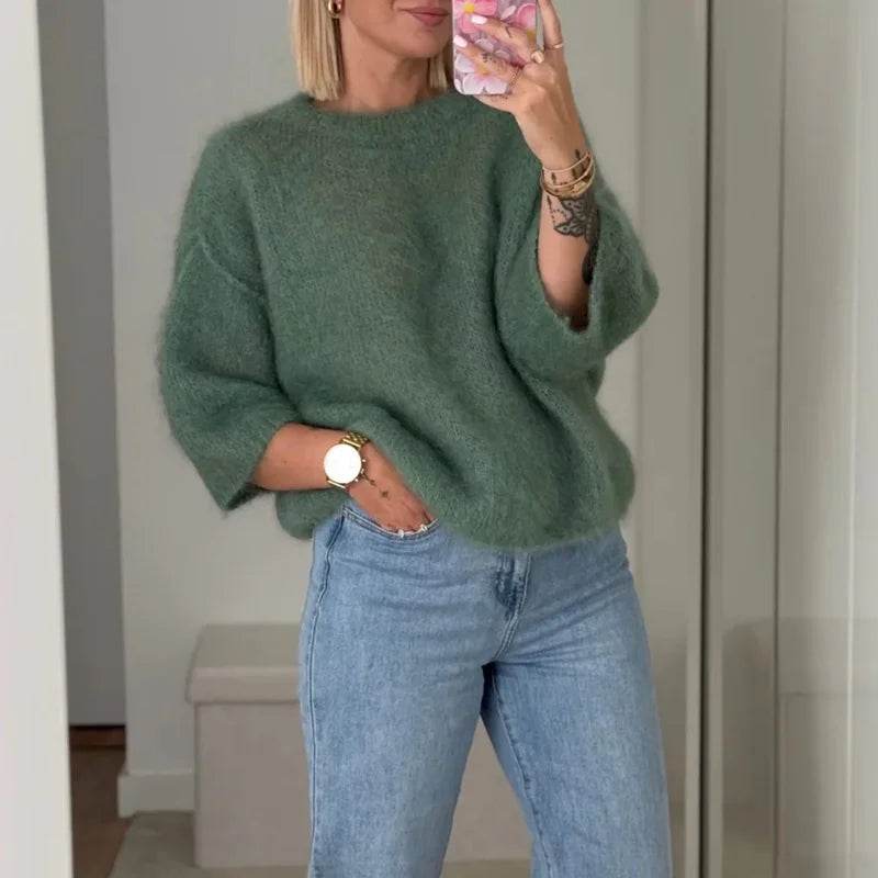 Xingqing Women's Solid Color Sweater Vest - Loose Fit Pullover Top - Buy Center