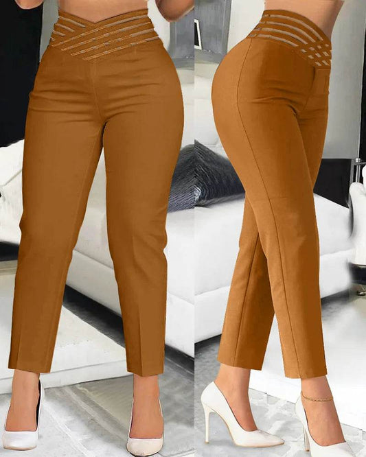 FANANC Women's Summer Capris - Hollow Out Design & Elastic Waist - Buy Center