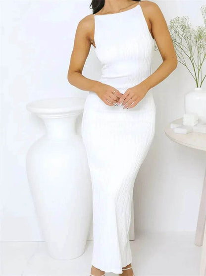 Dozw Women’s Slim Fit Long Sleeveless Dress - Sexy Clubwear Style - Buy Center