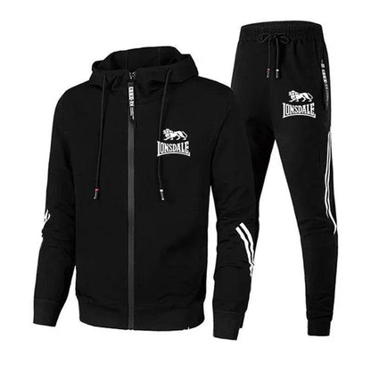 Mens Casual Tracksuit Set - Zipper Hoodie & Slim Sweatpants - Buy Center