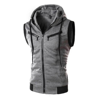 2023 Men's Hooded Sleeveless Cardigan Vest - Plus Size S-4XL Streetwear - Buy Center