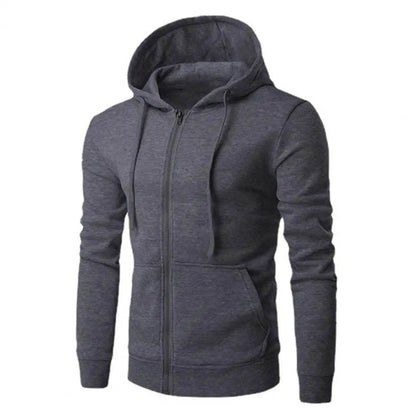 Men's Autumn Zip-Up Hoodie - Slim Fit Long Sleeve Jacket - Buy Center