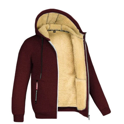 LETSNAGOU Men's Full Zip Hoodie - Casual Thick Fleece Jacket for Winter - Buy Center