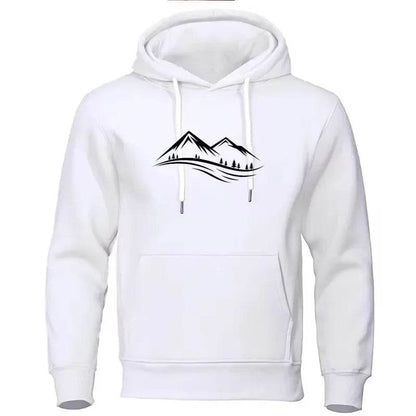 Casual Men's Mountain Printed Hoodies - Spring Autumn Long Sleeve - Buy Center