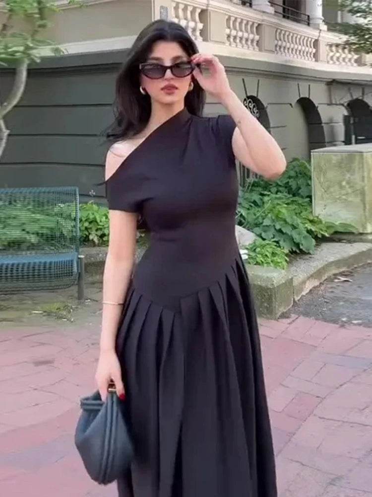 Elegant A-Line Sleeveless Dress for Women - Spring/Summer Style - Buy Center