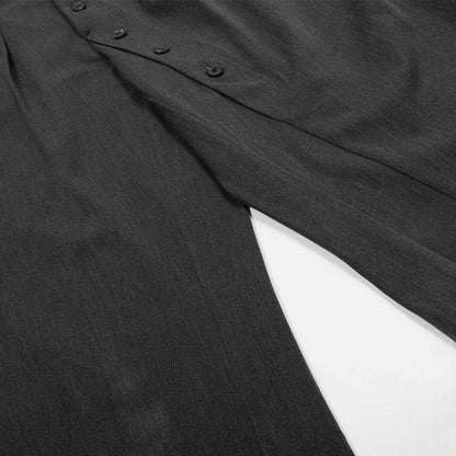 Casual Wide Leg Trousers - Loose Fit Draping Gray Pants for Comfort - Buy Center
