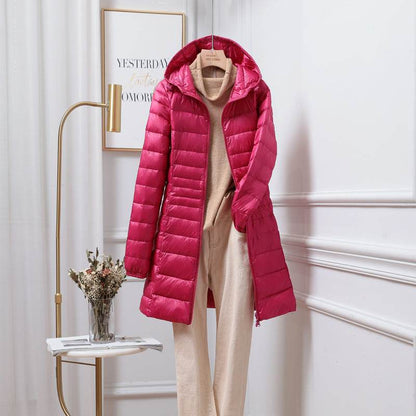 Women's Casual Hooded Down Jacket - Warm, Stylish Padded Outerwear - Buy Center