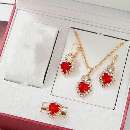 Women's Retro Love Watch Jewelry Set - Elegant 4-Piece Accessory Collection - Buy Center