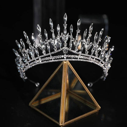 Elegant Rhinestone Wedding Hair Crown - Stunning Bridal Headdress 2025 - Buy Center