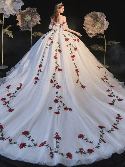 Temperament Bride Bra Trailing Mori Wedding Dress - Elegant Floor-Length Style - Buy Center