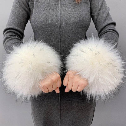 Imitation Rabbit Hair Wristband Cuffs - Cozy & Stylish Winter Accessory - Buy Center