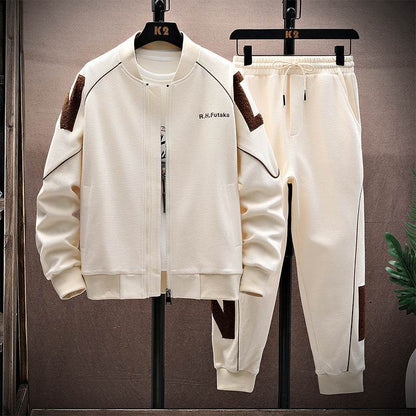 Spring Autumn Embroidered Baseball Sports Set - Stylish Jacket & Pants - Buy Center