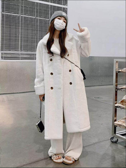 Stylish Long Thickened Artificial Mink Fur Overcoat - Winter Fashion Essential - Buy Center