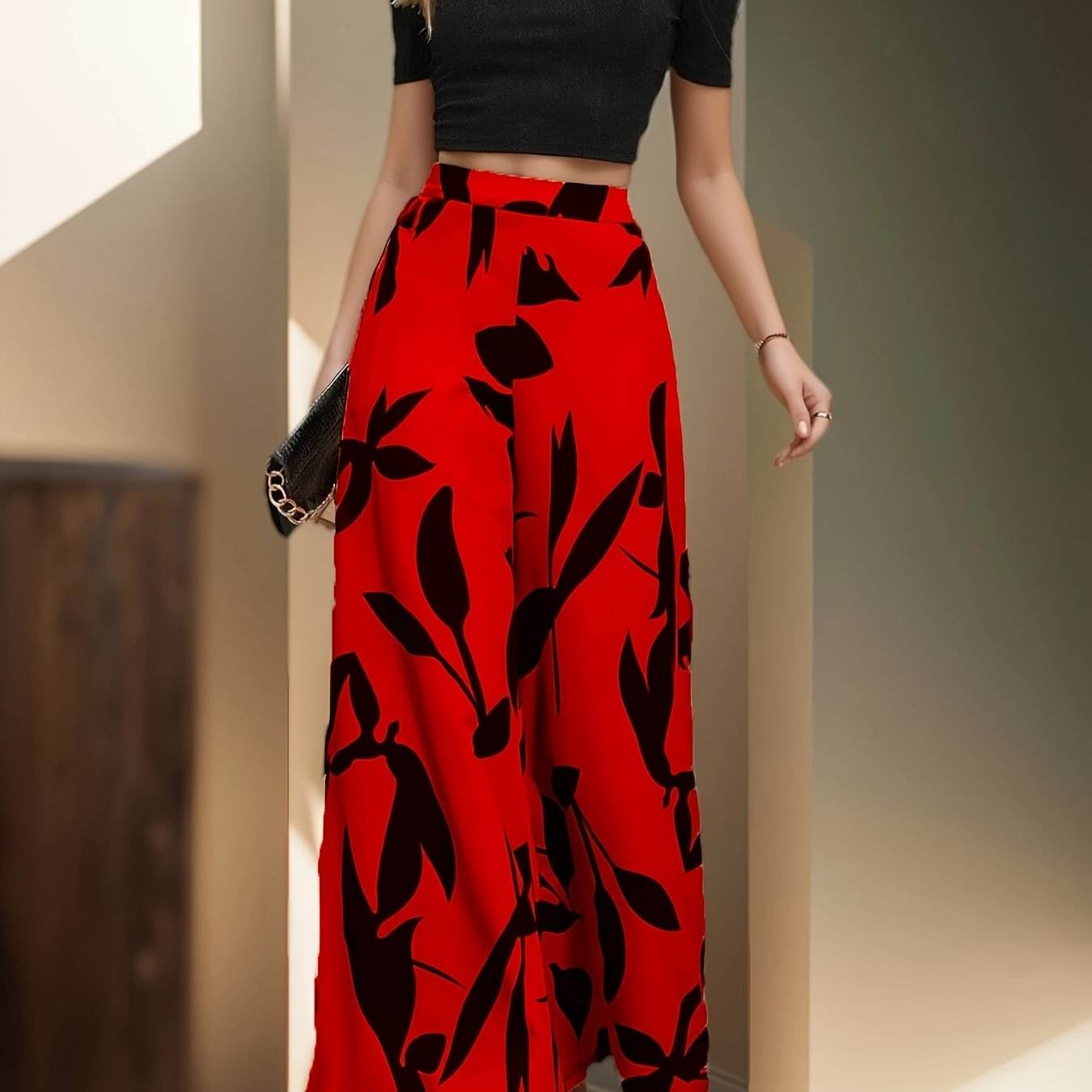 Elegant Leaf Set - 100% Polyester, Geometric Design for Spring/Summer - Buy Center