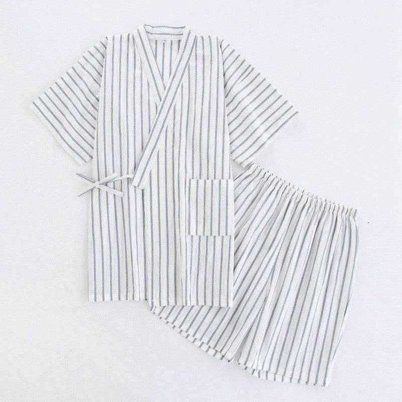 Washed Cotton Thin Striped Pajamas - Comfortable Sleepwear Set For All