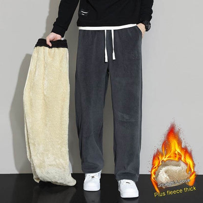 Winter Men's Cashmere Harem Pants - Stylish Wide-Leg Trousers 2025 - Buy Center