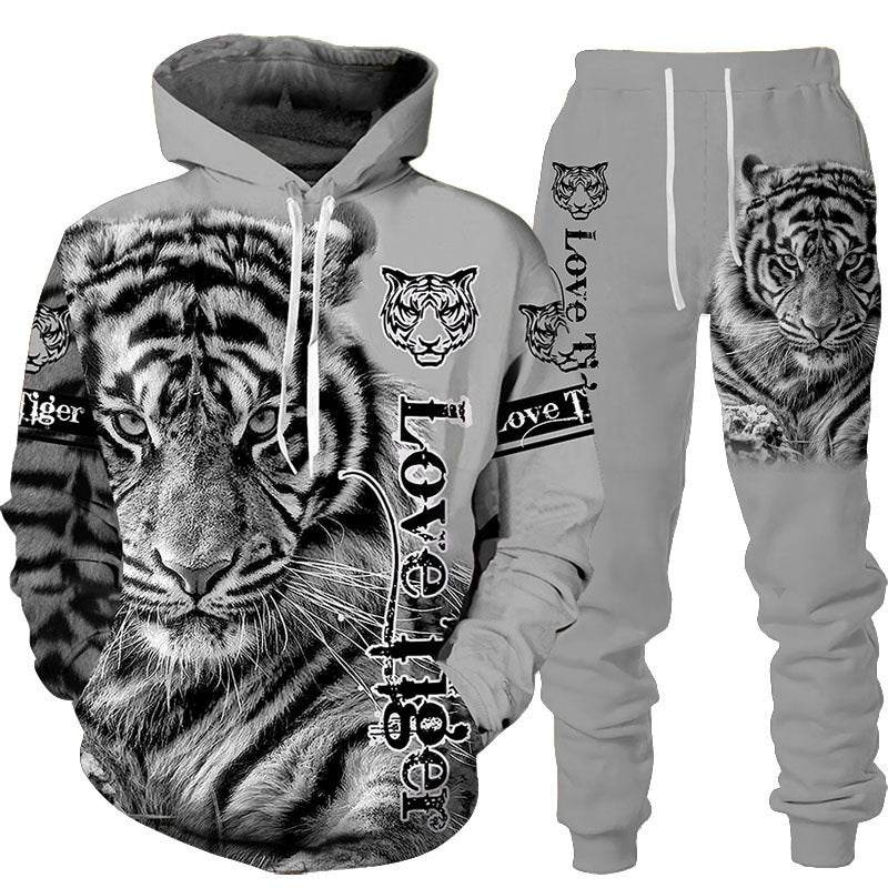 Men's 3D Printed Hoodie Sweatpants Suit - Comfortable Everyday Style - Buy Center