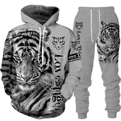 Men's 3D Printed Hoodie Sweatpants Suit - Comfortable Everyday Style - Buy Center